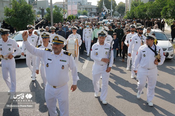 تشییع شهید مدافع حرم در نوشهر