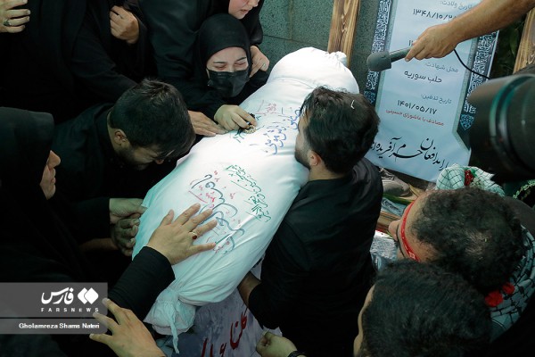 تشییع شهید مدافع حرم “مصطفی تاش موسی” در رامسر