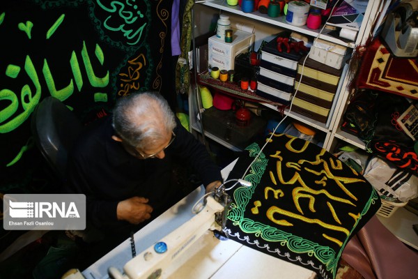 تنها پرچم دوز مذهبی مازندران در کوچه سردار ساری