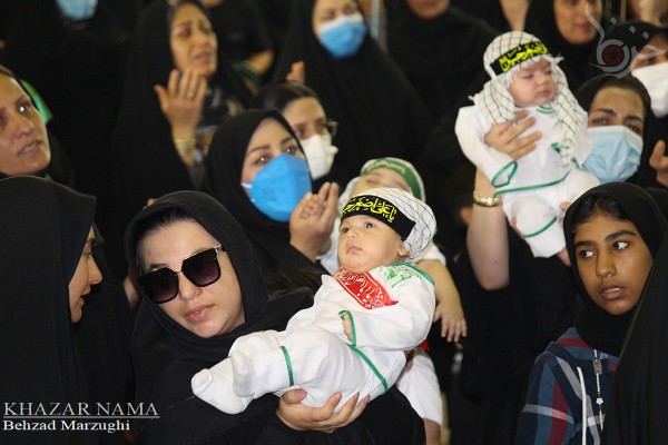 اجتماع شیرخوارگان حسینی در حسینیه ثارلله قائم شهر