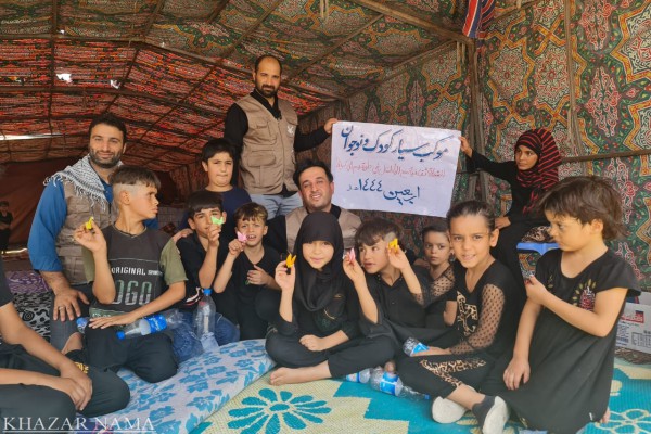 موکب سیار کودک ونوجوان مازندران در پیاده روی اربعین
